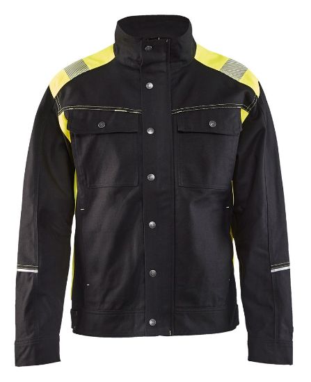 Afbeeldingen van BLÅKLÄDER Jack ongevoerd Visible 4095 zwart/High Vis geel L