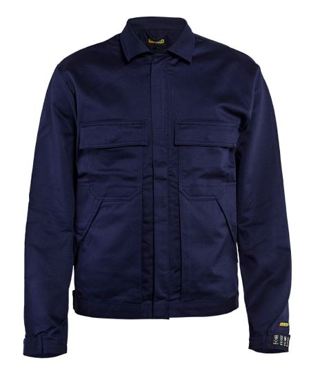 Afbeeldingen van BLÅKLÄDER Jack ongevoerd vlamvertragend 4774 marineblauw S