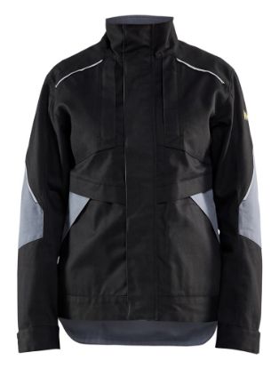 Afbeeldingen van BLÅKLÄDER Jack vlamvertragend dames 4071 zwart/grijs L