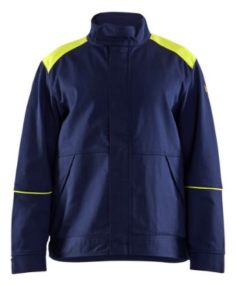 Afbeeldingen van BLÅKLÄDER Lasjack 4801 marineblauw/High Vis geel XS