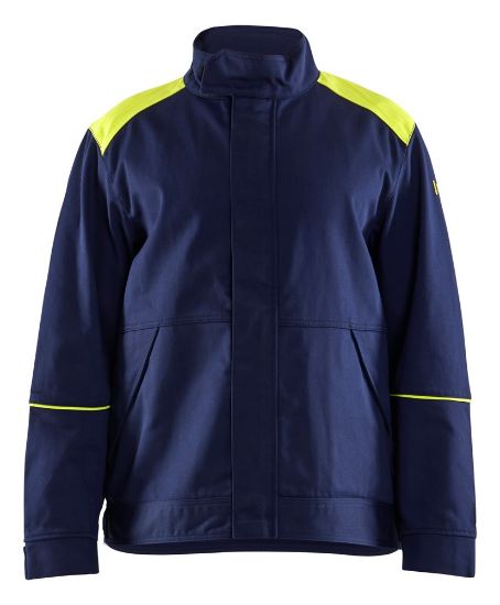 Afbeeldingen van BLÅKLÄDER Lasjack 4801 marineblauw/High Vis geel S