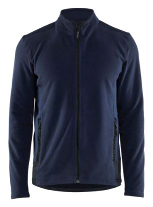 Afbeeldingen van BLÅKLÄDER Microfleecevest 4765 donker marineblauw/zwart XL