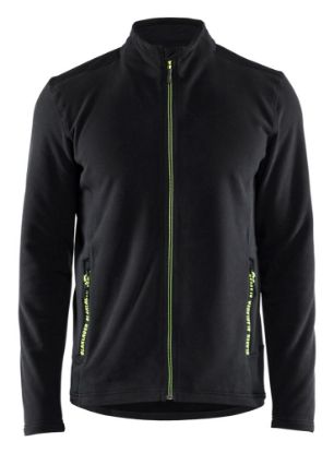 Afbeeldingen van BLÅKLÄDER Microfleecevest 4765 zwart/High Vis geel 3XL