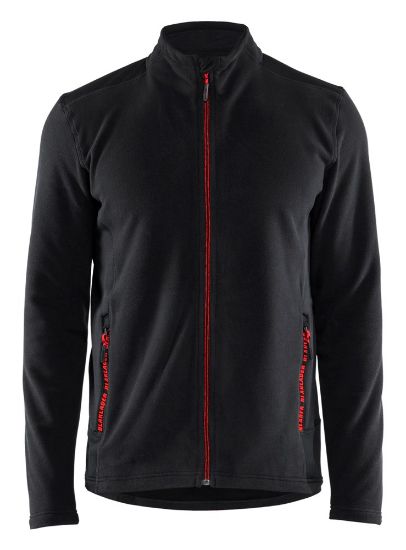 Afbeeldingen van BLÅKLÄDER Microfleecevest 4765 zwart/rood 2XL