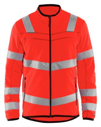 Afbeeldingen van BLÅKLÄDER Microfleecevest 4941 High Vis rood 3XL