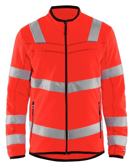 Afbeeldingen van BLÅKLÄDER Microfleecevest 4941 High Vis rood 4XL