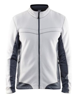 Afbeeldingen van BLÅKLÄDER Microfleecevest 4997 wit/grijs 4XL