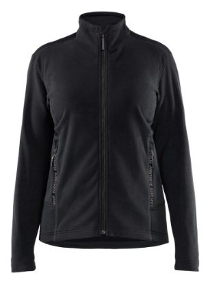 Afbeeldingen van BLÅKLÄDER Microfleecevest dames 4766 zwart/medium grijs S