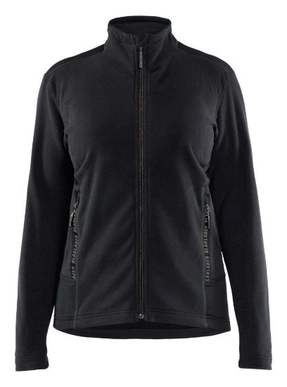 Afbeeldingen van BLÅKLÄDER Microfleecevest dames 4766 zwart/medium grijs S