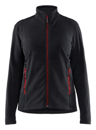 Afbeeldingen van BLÅKLÄDER Microfleecevest dames 4766 zwart/rood XS