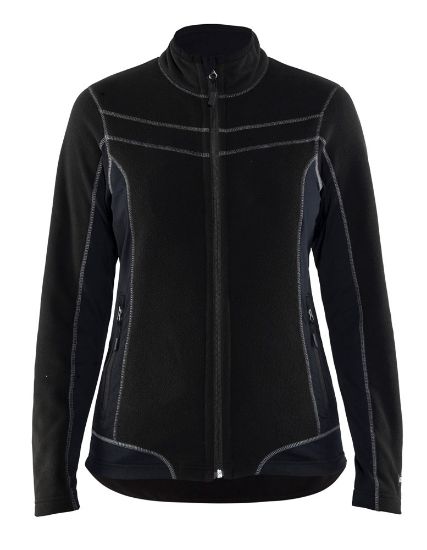 Afbeeldingen van BLÅKLÄDER Microfleecevest dames 4924 zwart 2XL
