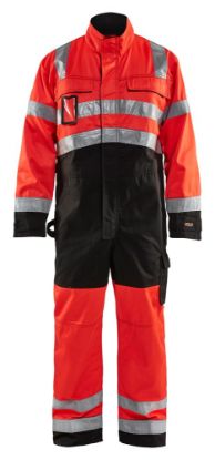 Afbeeldingen van BLÅKLÄDER Overall 6373 High Vis rood/zwart C62