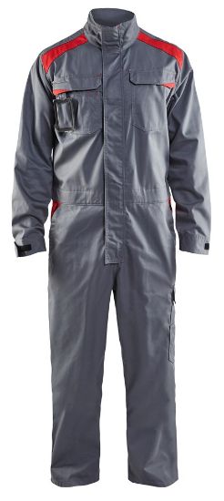 Afbeeldingen van BLÅKLÄDER Overall industrie 6054 grijs/rood C44