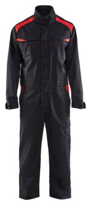 Afbeeldingen van BLÅKLÄDER Overall industrie 6054 zwart/rood C44