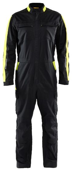 Afbeeldingen van BLÅKLÄDER Overall industrie met stretch 6144 zwart/High Vis geel C44
