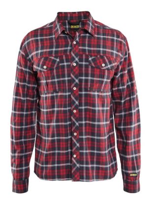 Afbeeldingen van BLÅKLÄDER Overhemd 3299 rood/marineblauw S