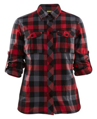 Afbeeldingen van BLÅKLÄDER Overhemd dames flanel 3209 rood/zwart 3XL