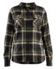 Afbeeldingen van BLÅKLÄDER Overhemd dames flanel 3218 donker herfstgroen/zwart XL