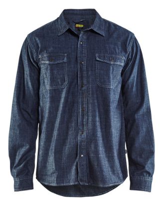 Afbeeldingen van BLÅKLÄDER Overhemd denim 3295 marineblauw XS