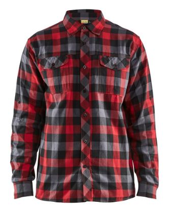 Afbeeldingen van BLÅKLÄDER Overhemd flanel 3299 rood/zwart 3XL