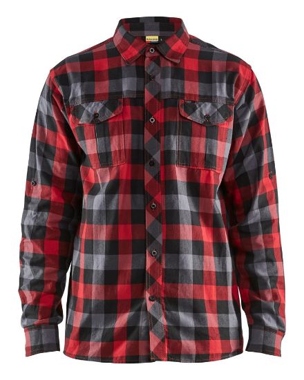 Afbeeldingen van BLÅKLÄDER Overhemd flanel 3299 rood/zwart L