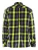 Afbeeldingen van BLÅKLÄDER Overhemd flanel 3299 zwart/High Vis geel XS