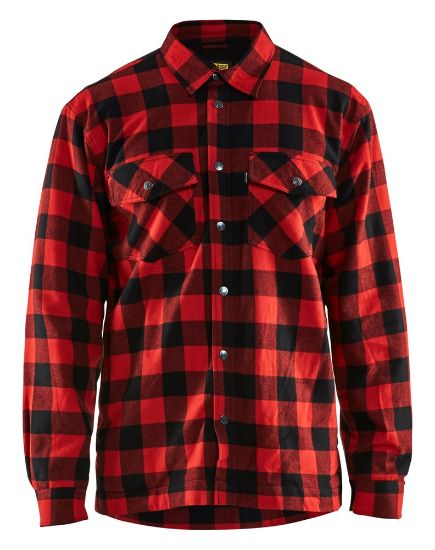 Afbeeldingen van BLÅKLÄDER Overhemd flanel gevoerd 3225 rood/zwart S