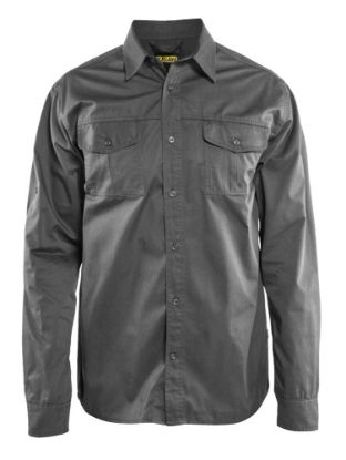 Afbeeldingen van BLÅKLÄDER Overhemd Twill 3298 grijs XS