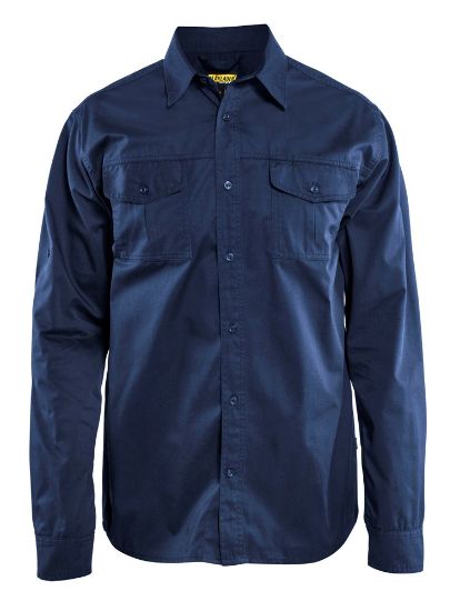 Afbeeldingen van BLÅKLÄDER Overhemd Twill 3298 marineblauw XL