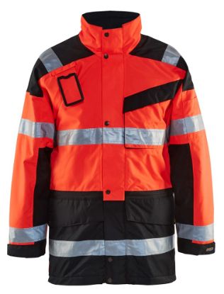 Afbeeldingen van BLÅKLÄDER Parka met uitneembare voering 4426 High Vis rood/zwart XL