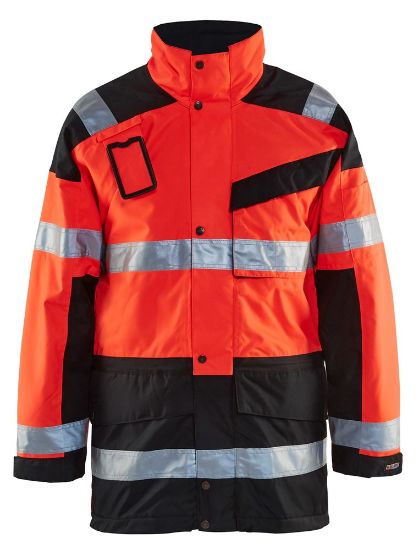 Afbeeldingen van BLÅKLÄDER Parka met uitneembare voering 4426 High Vis rood/zwart M