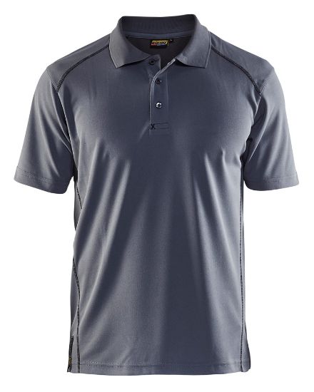 Afbeeldingen van BLÅKLÄDER Polo piqué UV 3326 grijs L