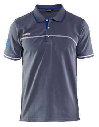 Afbeeldingen van BLÅKLÄDER Poloshirt 3327 grijs/korenblauw S