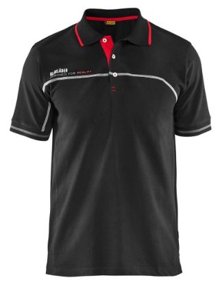 Afbeeldingen van BLÅKLÄDER Poloshirt 3327 zwart/rood L