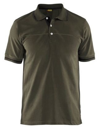 Afbeeldingen van BLÅKLÄDER Poloshirt 3389 groen/zwart M