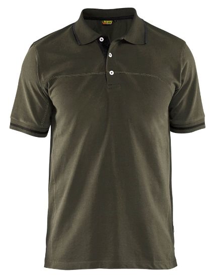 Afbeeldingen van BLÅKLÄDER Poloshirt 3389 groen/zwart M