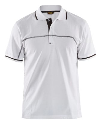 Afbeeldingen van BLÅKLÄDER Poloshirt 3389 wit/donkergrijs XS