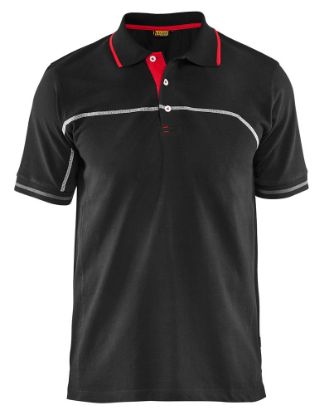 Afbeeldingen van BLÅKLÄDER Poloshirt 3389 zwart/rood XS