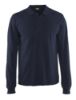 Afbeeldingen van BLÅKLÄDER Poloshirt met lange mouwen 3388 donker marineblauw 4XL
