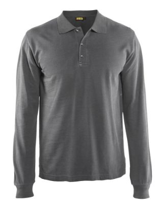 Afbeeldingen van BLÅKLÄDER Poloshirt met lange mouwen 3388 grijs S