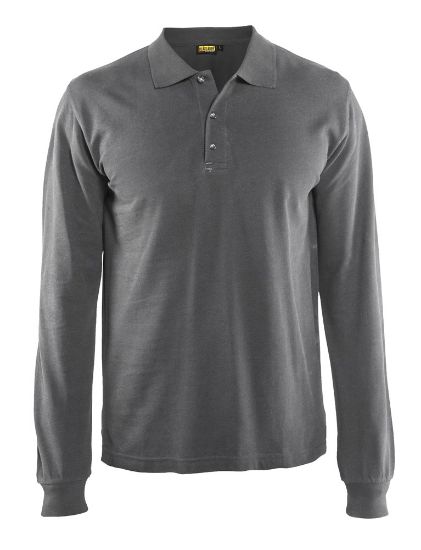 Afbeeldingen van BLÅKLÄDER Poloshirt met lange mouwen 3388 grijs S