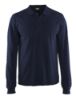 Afbeeldingen van BLÅKLÄDER Poloshirt met lange mouwen 3388 marineblauw XS