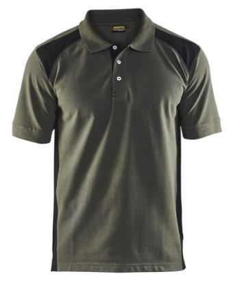 Afbeeldingen van BLÅKLÄDER Poloshirt piqué 3324 army groen/zwart XS