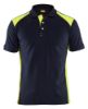 Afbeeldingen van BLÅKLÄDER Poloshirt piqué 3324 donker marineblauw/High Vis geel L