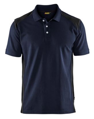 Afbeeldingen van BLÅKLÄDER Poloshirt piqué 3324 donker marineblauw/zwart 6XL