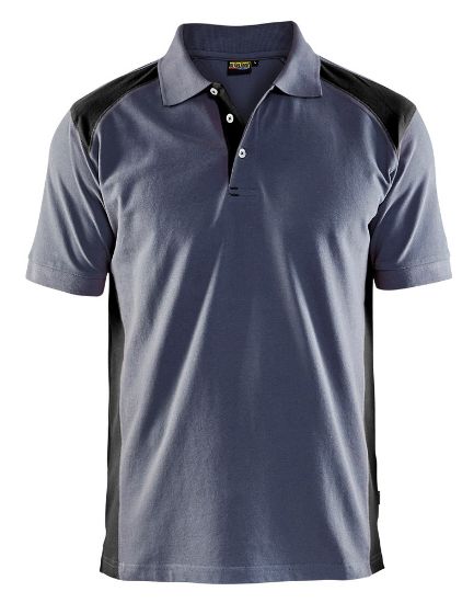 Afbeeldingen van BLÅKLÄDER Poloshirt piqué 3324 grijs/zwart 2XS