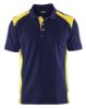 Afbeeldingen van BLÅKLÄDER Poloshirt piqué 3324 marineblauw/High Vis geel XS