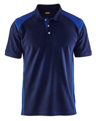 Afbeeldingen van BLÅKLÄDER Poloshirt piqué 3324 marineblauw/korenblauw 6XL