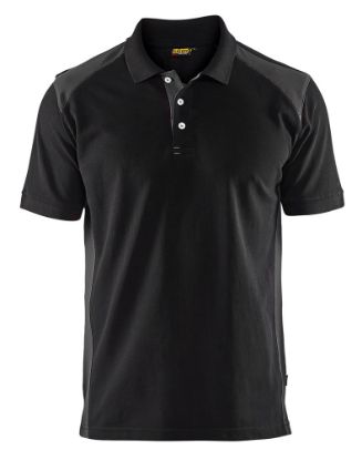 Afbeeldingen van BLÅKLÄDER Poloshirt piqué 3324 zwart/donkergrijs S