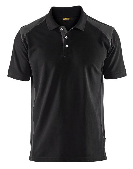 Afbeeldingen van BLÅKLÄDER Poloshirt piqué 3324 zwart/donkergrijs L